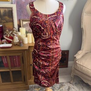 JAX Colorful Wiggle Bohemian Print Dress 12